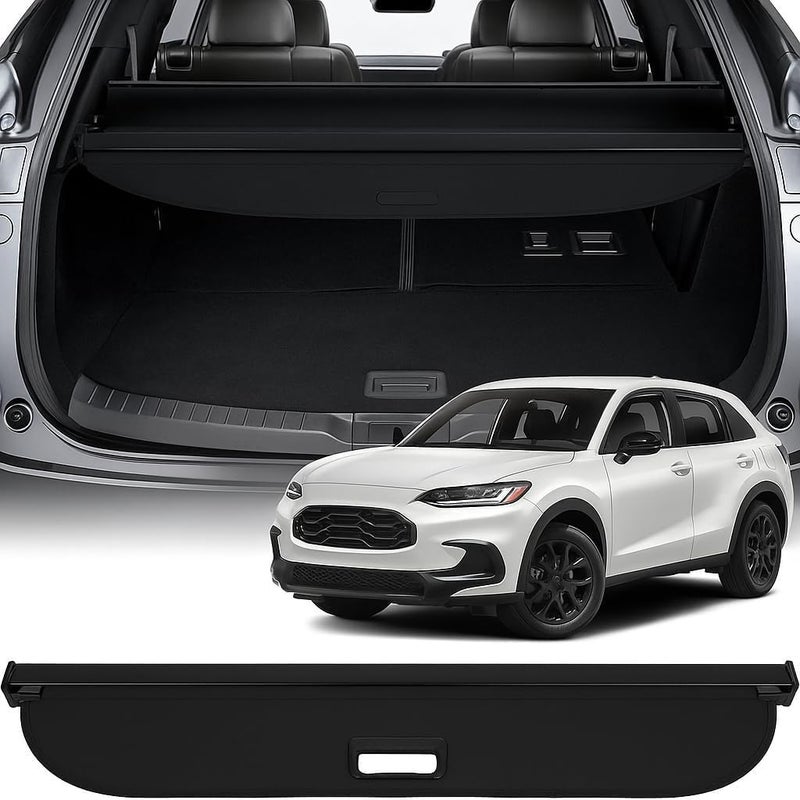 bumxca Retractable Cargo Cover Compatible with 2023-2026 Honda HR-V Rear Trunk Security Cover, Car Storage Privacy Screen Shade Cover for 2023-2026 Honda HRV, Carbon Fiber (Not Fits for HRV 2025 Sport & LX) - Image 1